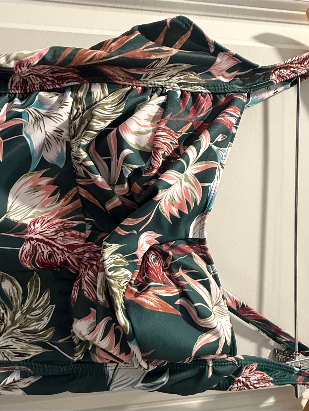 Floral Ruched Romper Swimsuit - Picture 5 of 10